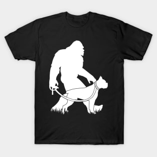 Bigfoot Walking Boxer Dog T-Shirt